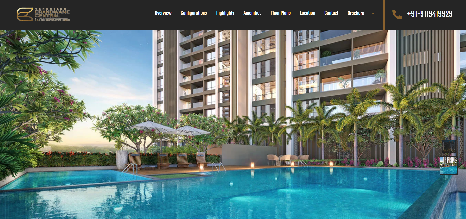 Erandwane Central project website screenshot